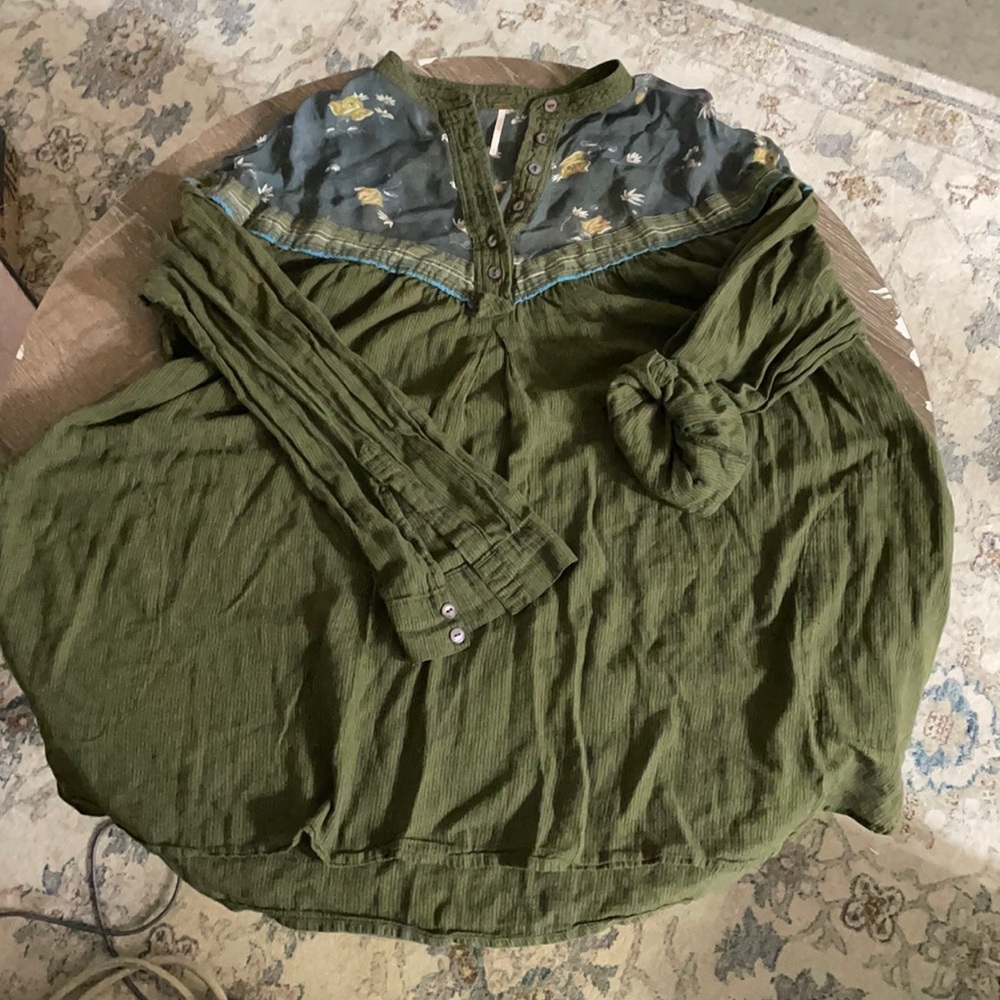 Free People Green Tunic